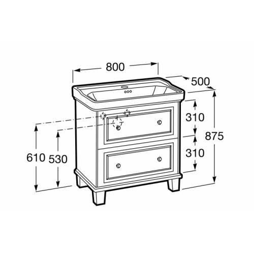 Meuble simple vasque CARMEN Blanc Mat Carmen 80 Schéma Meuble simple vasque CARMEN Blanc Mat Carmen 80 Schéma