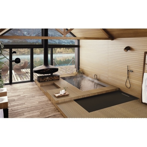 Receveur de douche souple SolidSoft LINEAR DRAIN Noir 100x140 cm Linear Drain AMb Receveur de douche souple SolidSoft LINEAR DRAIN Noir 100x140 cm Linear Drain AMb