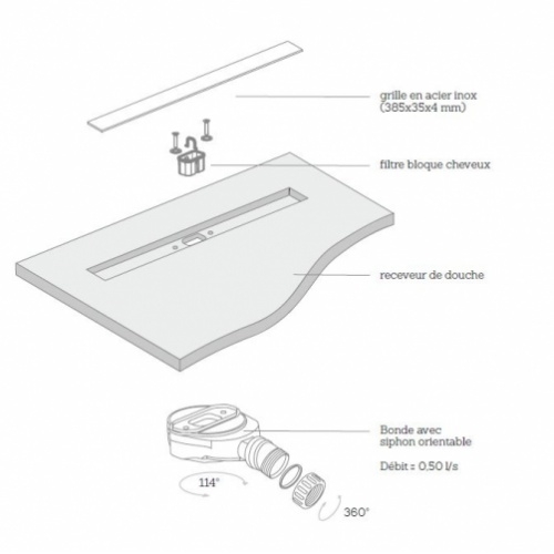 Receveur de douche souple SolidSoft LINEAR DRAIN Noir 100x140 cm Système d'évacuation Linear Drain Receveur de douche souple SolidSoft LINEAR DRAIN Noir 100x140 cm Système d'évacuation Linear Drain