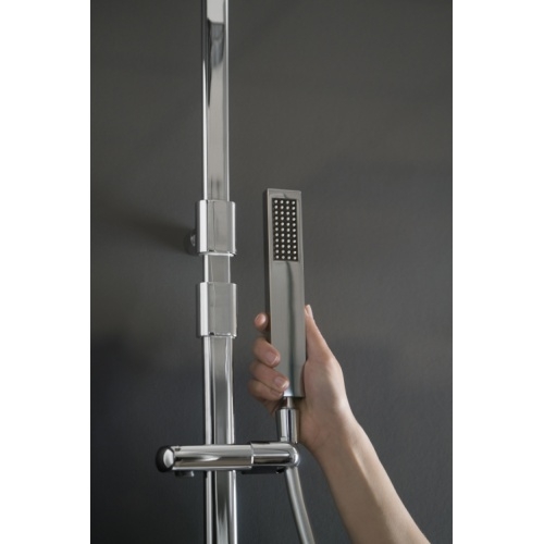 Ensemble colonne de douche thermostatique avec douche de pluie Douchette main laiton Ensemble colonne de douche thermostatique avec douche de pluie Douchette main laiton