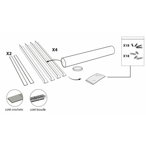 Kit de pose démontable pour habillage Décofast Bâti-support Kit de pose démontable LAZER Kit de pose démontable pour habillage Décofast Bâti-support Kit de pose démontable LAZER