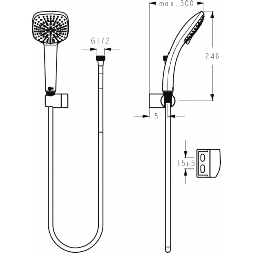 Set de douche Idealrain Cube IS_Idealrain_B0020_PrListDrw_NN