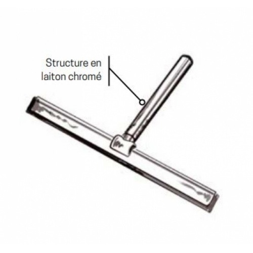 Raclette de douche en laiton chromé Raclette laiton  Raclette de douche en laiton chromé Raclette laiton