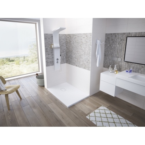 Receveur KINESURF PIETRA Blanc - 80x80 cm Kinesurf Pietra - blanc Pose