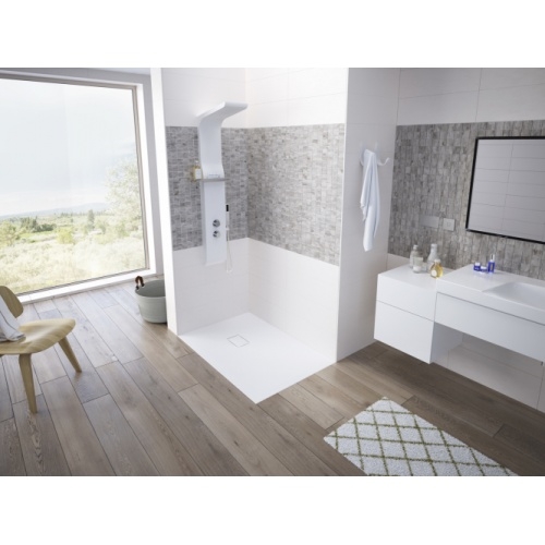 Receveur KINESURF PIETRA Blanc - 80x80 cm Kinesurf Pietra - blanc encastre