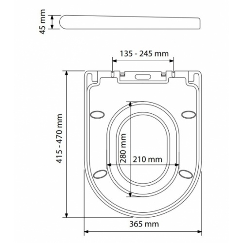 Abattant de WC BAMBINO D Blanc* Bambino D Schéma Abattant de WC BAMBINO D Blanc* Bambino D Schéma