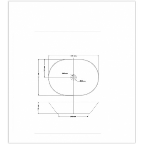 Vasque à poser NEW TOULOUSE 4037N Schéma