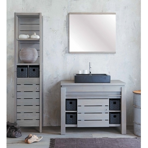 Meuble simple vasque ORIGIN L100 cm en Chêne Huilé Naturel ORIGIN Meuble simple vasque ORIGIN L100 cm en Chêne Huilé Naturel ORIGIN