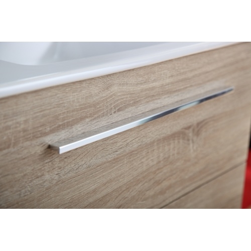 Meuble double vasque BIZ 120 cm Bois Clair + Miroir Lite KISS080BC 2