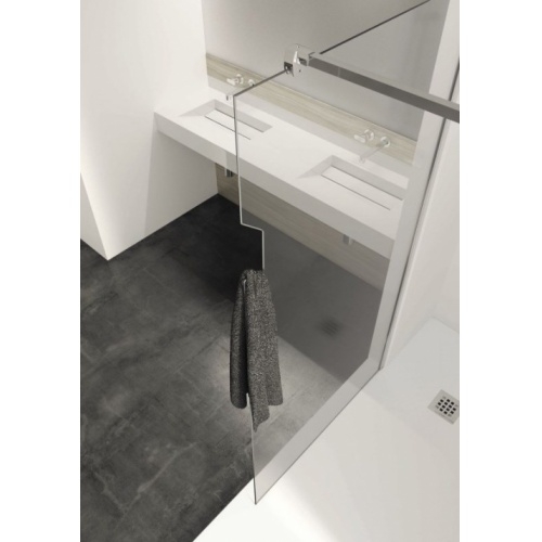Paroi fixe OV-2000 avec porte serviette intégré - 120cm Gauche** Paroi fixe OV-2000 avec porte serviette intégré - 120cm Gauche**