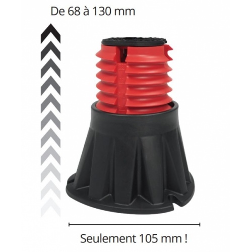 Lot de 4 pieds Stabilibac LAZER pour Receveur de Douche** Stabilibac 68 à 130 mm