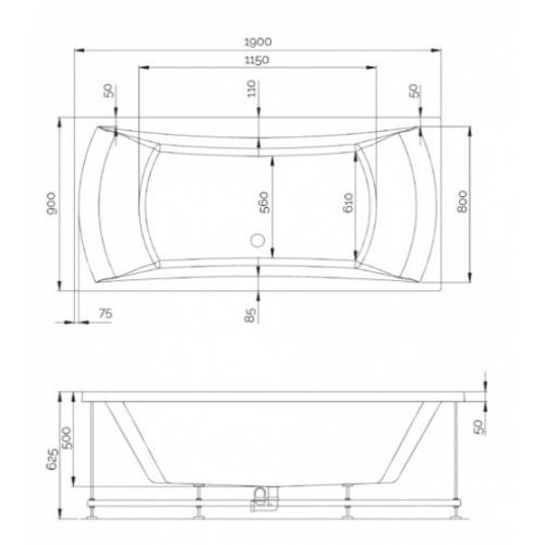 Baignoire balnéo CONCERTO 190x90 - Tête à Gauche - Vitalité CONCERTO 190 Baignoire balnéo CONCERTO 190x90 - Tête à Gauche - Vitalité CONCERTO 190