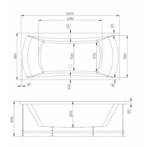 Baignoire balnéo CONCERTO 200x95 - Tête à Droite - Vitalité CONCERTO 200 Baignoire balnéo CONCERTO 200x95 - Tête à Droite - Vitalité CONCERTO 200