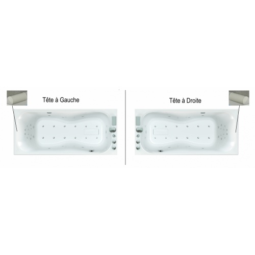 Baignoire balnéo ZUMBA 180x80cm - Tête à Droite - Sensation Air Pool Zumba Vue Dessus Baignoire balnéo ZUMBA 180x80cm - Tête à Droite - Sensation Air Pool Zumba Vue Dessus