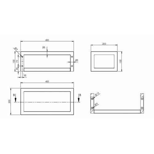 Lave-mains MODULO Steel STECH MODNM Schéma Lave-mains MODULO Steel STECH MODNM Schéma