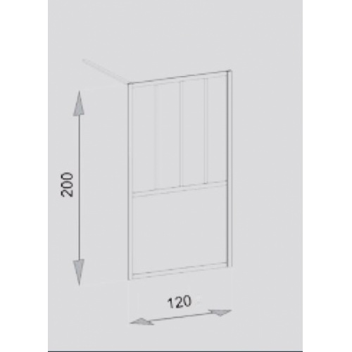 Paroi de douche LOFT Steel 120 cm LOFT Steel 120 Schéma Paroi de douche LOFT Steel 120 cm LOFT Steel 120 Schéma