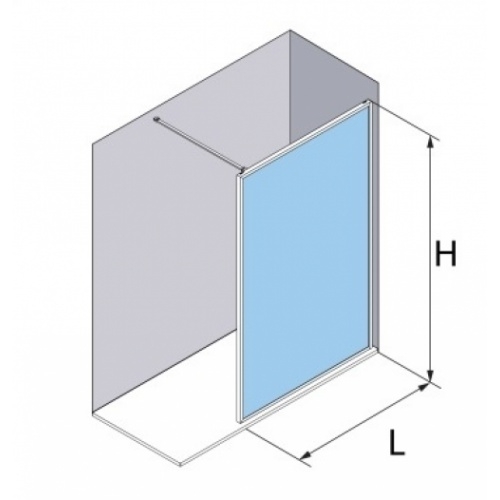 Paroi fixe NORDIC Or Mat Verre Wavy - Droite - 100 cm FN-2001 - Copie Paroi fixe NORDIC Or Mat Verre Wavy - Droite - 100 cm FN-2001 - Copie