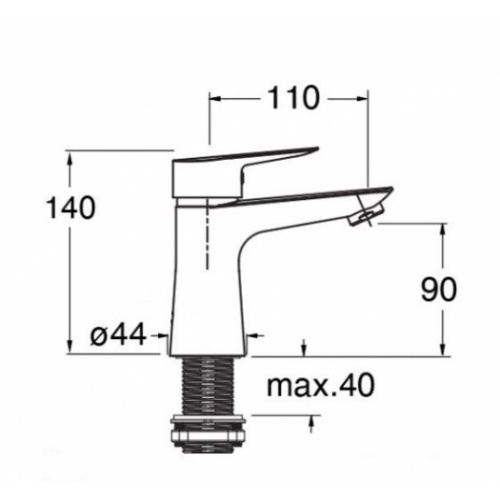 Mitigeur lavabo OPEN Chromé OP264 Schéma Mitigeur lavabo OPEN Chromé OP264 Schéma