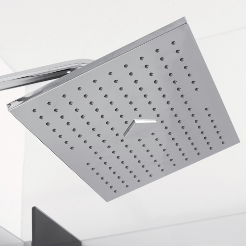 Cabine HORIZON Thermostatique 110x81 - Perle noire - Porte pivotante Horizon- Zenithale