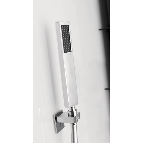 Cabine HORIZON Thermostatique 110x81 - Perle noire - Porte pivotante Horizon - Douchette