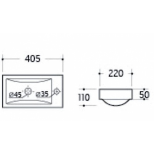 Lave-mains LEA plan céramique Bleu Atlantic Brillant - Ferrage Gauche Plan céramique LEA Lave-mains LEA plan céramique Bleu Atlantic Brillant - Ferrage Gauche Plan céramique LEA