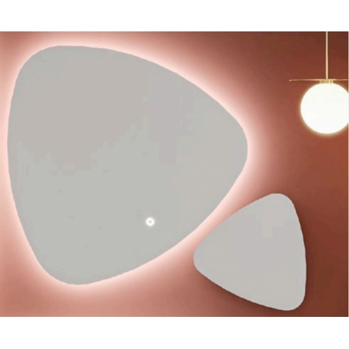 Meuble simple vasque galbé YLIADE 110 cm Gris Mat Miroir DRAKE Meuble simple vasque galbé YLIADE 110 cm Gris Mat Miroir DRAKE