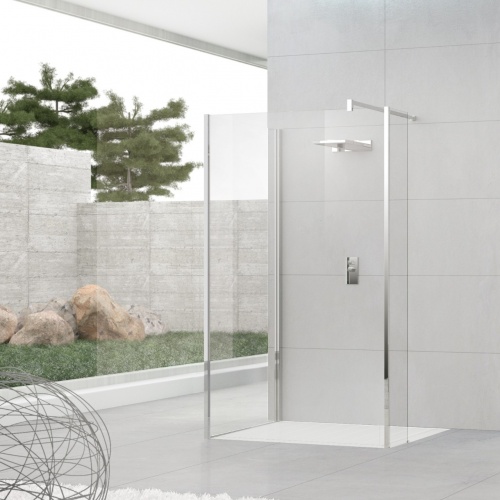 Panneau fixe latéral KUADRA HLF 100 cm - Transparent - Chromé KUADRA H9 Amb Panneau fixe latéral KUADRA HLF 100 cm - Transparent - Chromé KUADRA H9 Amb