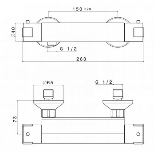 Mitigeur de douche thermostatique SOFT SF12051 Schéma Mitigeur de douche thermostatique SOFT SF12051 Schéma