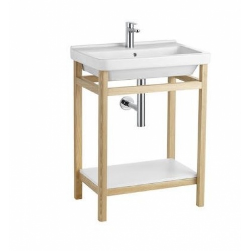 Lavabo sur pieds NATURA en frêne naturel 65 cm