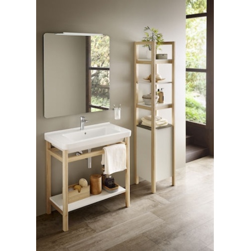 Lavabo sur pieds NATURA en frêne naturel 65 cm A851055392_amb Lavabo sur pieds NATURA en frêne naturel 65 cm A851055392_amb