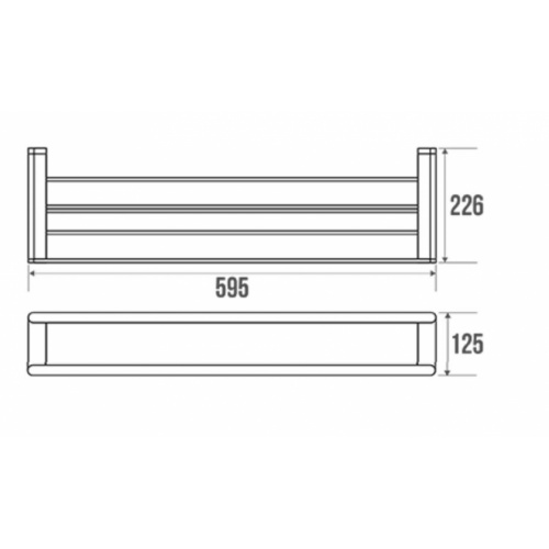 Rack porte-serviettes PURE laiton chromé 300110 Schéma Rack porte-serviettes PURE laiton chromé 300110 Schéma