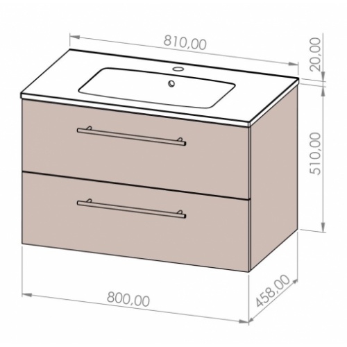 Meuble NEPTUNE Héritage Chêne 80 cm - SANS miroir NEPTUNE 80 Meuble NEPTUNE Héritage Chêne 80 cm - SANS miroir NEPTUNE 80