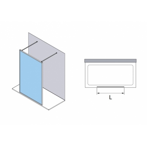 Paroi fixe double entrée NORDIC FN-2010 - 100 cm FN-2010 NORDIC Schéma