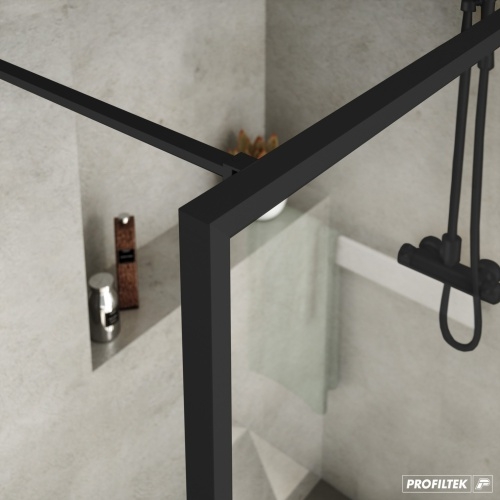 Paroi de douche NORDIC FN-2002 Noir - Verre Transparent - 100 cm Fixation NORDIC Noir Paroi de douche NORDIC FN-2002 Noir - Verre Transparent - 100 cm Fixation NORDIC Noir
