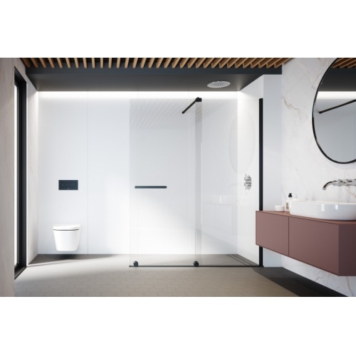 Paroi coulissante VANITY VY-250 - Noir - Transparent - Gauche - 140cm VY-250-Gauche-Transp-A - Copie Paroi coulissante VANITY VY-250 - Noir - Transparent - Gauche - 140cm VY-250-Gauche-Transp-A - Copie