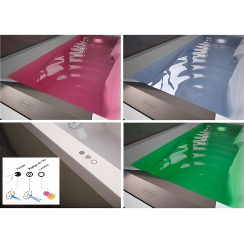 Baignoire balnéo MyWay Jacuzzi 170 x75 - Gauche - Rainbow - Sans robinetterie MyWay Gauche chromo Baignoire balnéo MyWay Jacuzzi 170 x75 - Gauche - Rainbow - Sans robinetterie MyWay Gauche chromo