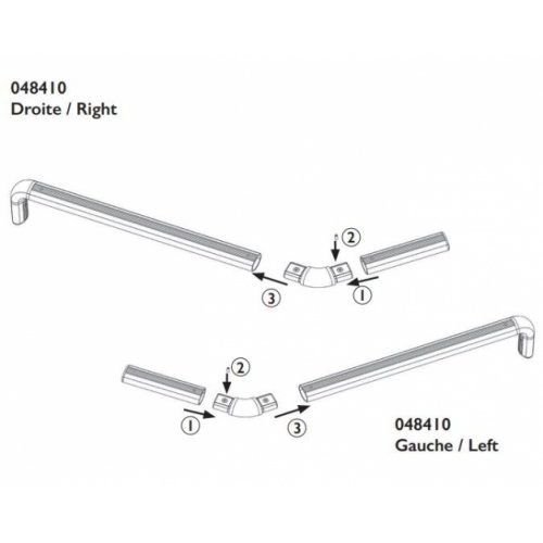 Barre d'appui et de relevage adaptée PMR et Séniors, multifonctions ARSIS pour WC Barre 048410Réversible