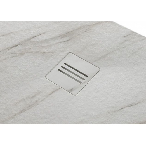 Receveur de douche MIRAGE Marbre Blanc - 100x100 cm Mirage zoom Grille Receveur de douche MIRAGE Marbre Blanc - 100x100 cm Mirage zoom Grille