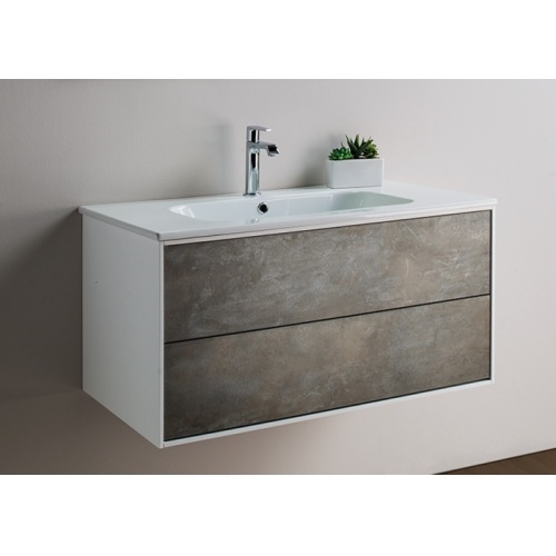 Meuble simple vasque PARIGI 91 cm - Vulcano Métal - Compo 13 PARIGI Comp11 Meuble simple vasque PARIGI 91 cm - Vulcano Métal - Compo 13 PARIGI Comp11