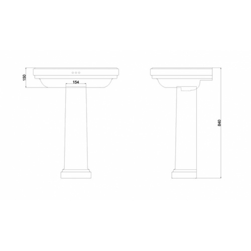 Colonne céramique RIVIERA RIV6 Schéma Colonne céramique RIVIERA RIV6 Schéma