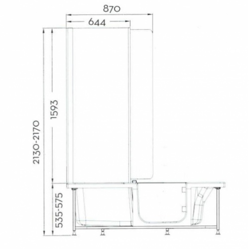 Pare-bain transparent pour baignoire DUO Pare-bain schéma Pare-bain transparent pour baignoire DUO Pare-bain schéma
