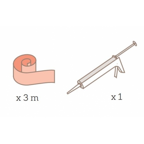 Kit d'étanchéité SOLIDSOFT pour découpe sur chantier - 1.5 m Kit étanchéité SolidSoft Kit d'étanchéité SOLIDSOFT pour découpe sur chantier - 1.5 m Kit étanchéité SolidSoft