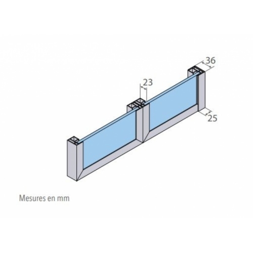 Paroi de douche NORDIC FN-2002 Noir - Verre Transparent - 100 cm FN-2002 Schéma Détails Paroi de douche NORDIC FN-2002 Noir - Verre Transparent - 100 cm FN-2002 Schéma Détails