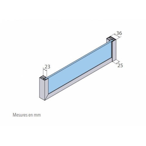 Paroi de douche NORDIC FN-2001 Vendome V - Blanc - 100 cm FN-2001 Schéma détails Paroi de douche NORDIC FN-2001 Vendome V - Blanc - 100 cm FN-2001 Schéma détails