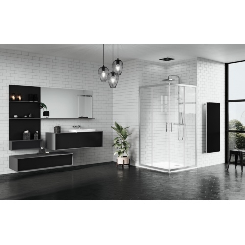 Paroi coulissante (1 CÔTÉ) ZEPHYROS 2.0 A 75 cm - Verre Transparent - Chromé ZEPHYROS A Siver Paroi coulissante (1 CÔTÉ) ZEPHYROS 2.0 A 75 cm - Verre Transparent - Chromé ZEPHYROS A Siver
