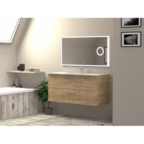 Meuble double vasque UNO avec Miroir LED - Fabriqué en France** Meuble double vasque UNO avec Miroir LED - Fabriqué en France**
