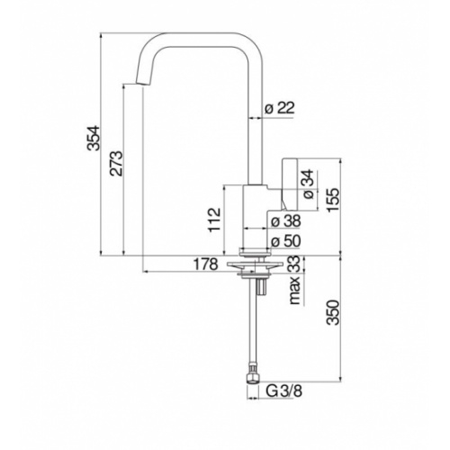 Mitigeur de cuisine monocommande FLAG FL96123CR Schéma Mitigeur de cuisine monocommande FLAG FL96123CR Schéma