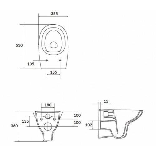 Pack GEBERIT UP320 + Cuvette sans bride MYRA + Plaque Sigma Blanche MYRA Schéma