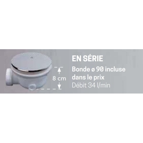 Receveur Olympic Plus Blanc - Hauteur 4.5 cm - 120x70 cm Bonde Olympic Receveur Olympic Plus Blanc - Hauteur 4.5 cm - 120x70 cm Bonde Olympic