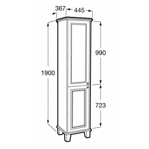 Colonne 2 portes CARMEN Gris sombre mat 857137xxx Schéma Colonne 2 portes CARMEN Gris sombre mat 857137xxx Schéma